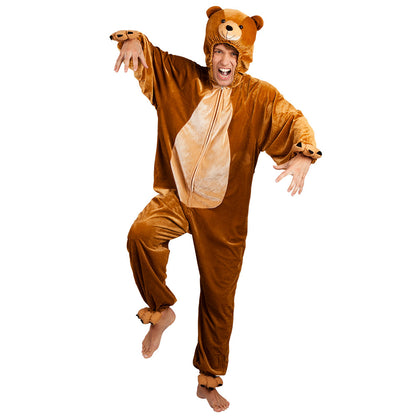 Déguisement Ours Marron Adulte - Combinaison Onesie Peluche
