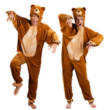 Déguisement Ours Marron Adulte - Combinaison Peluche Complète