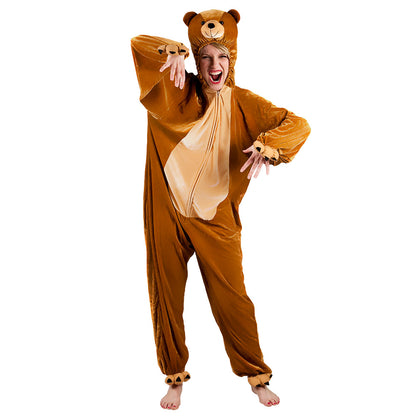 Déguisement Ours Marron Adulte - Combinaison Peluche Complète