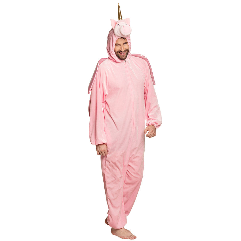 Déguisement Licorne Rose Adulte - Combinaison Intégrale
