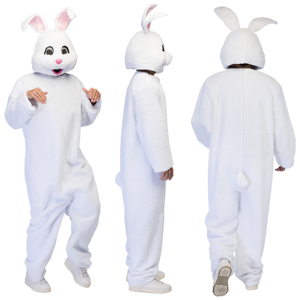 Déguisement Complet Lapin Blanc - Costume Mascotte Bunny