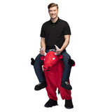 Costume Carry Me Taureau Rouge - Déguisement Gonflable Adulte