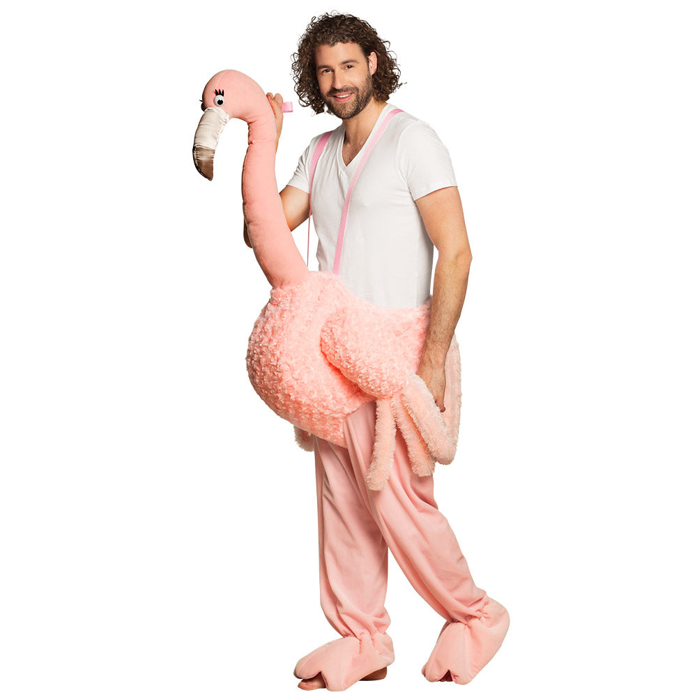 Déguisement Flamant Rose Géant Adulte - Costume Amusant Complet