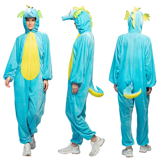 Déguisement Perroquet Bleu et Jaune - Combinaison Intégrale Adulte