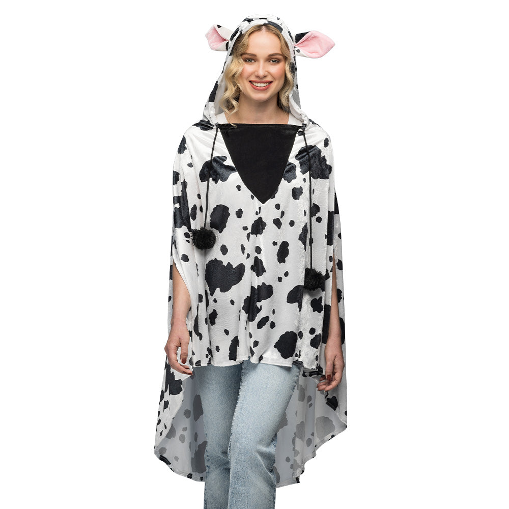 Cape Vache Dalmatien avec Capuche - Déguisement Adulte
