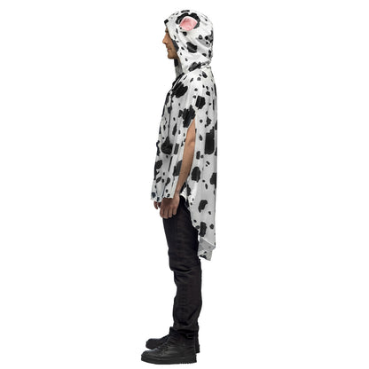 Cape Vache Dalmatien avec Capuche - Déguisement Adulte
