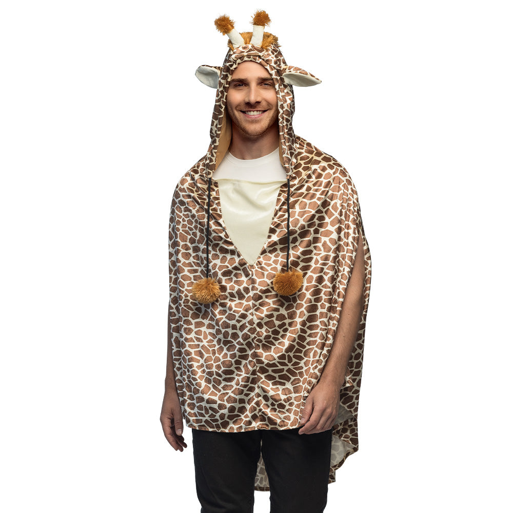 Cape Girafe Adulte - Déguisement Avec Capuche et Accessoires