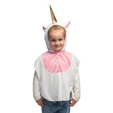Déguisement Licorne Enfant - Capuche et Cape Rose et Blanc