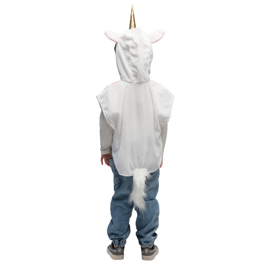 Déguisement Licorne Enfant - Capuche et Cape Rose et Blanc