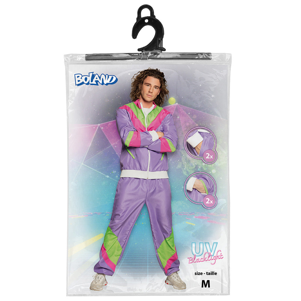 Survêtement Années 80 UV Blacklight Fluo - Déguisement Neon