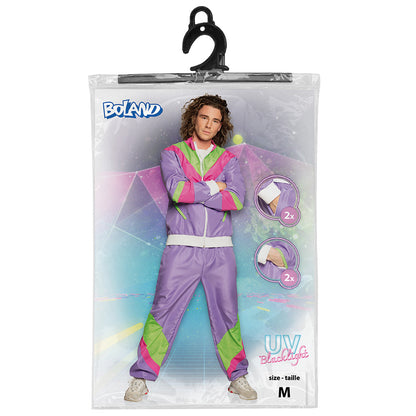 Survêtement Années 80 UV Blacklight Fluo - Déguisement Neon