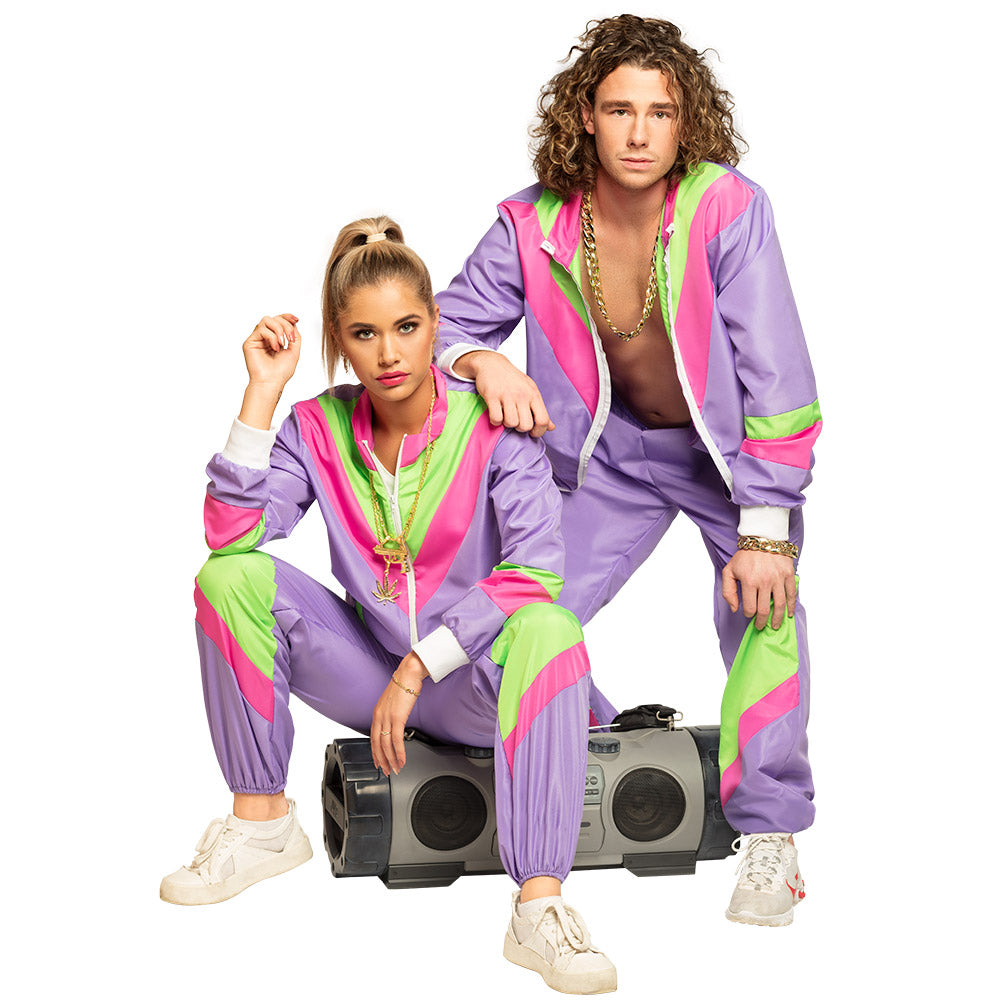 Veste Années 80 Néon Blacklight UV - Déguisement Rétro Fluo