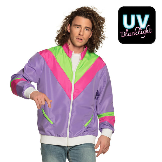 Veste Années 80 Néon UV Blacklight - Déguisement Rétro Fluo