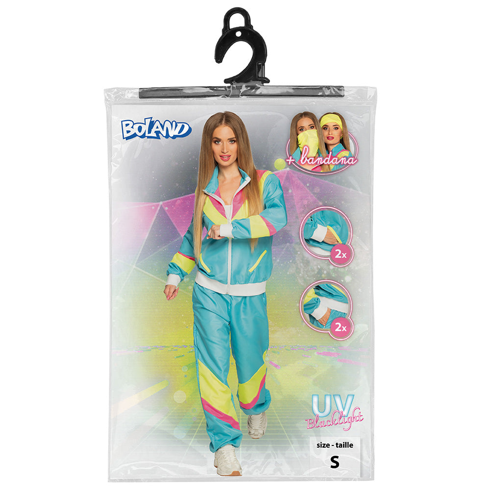 Déguisement Années 80 Femme Combinaison Néon Colorée UV