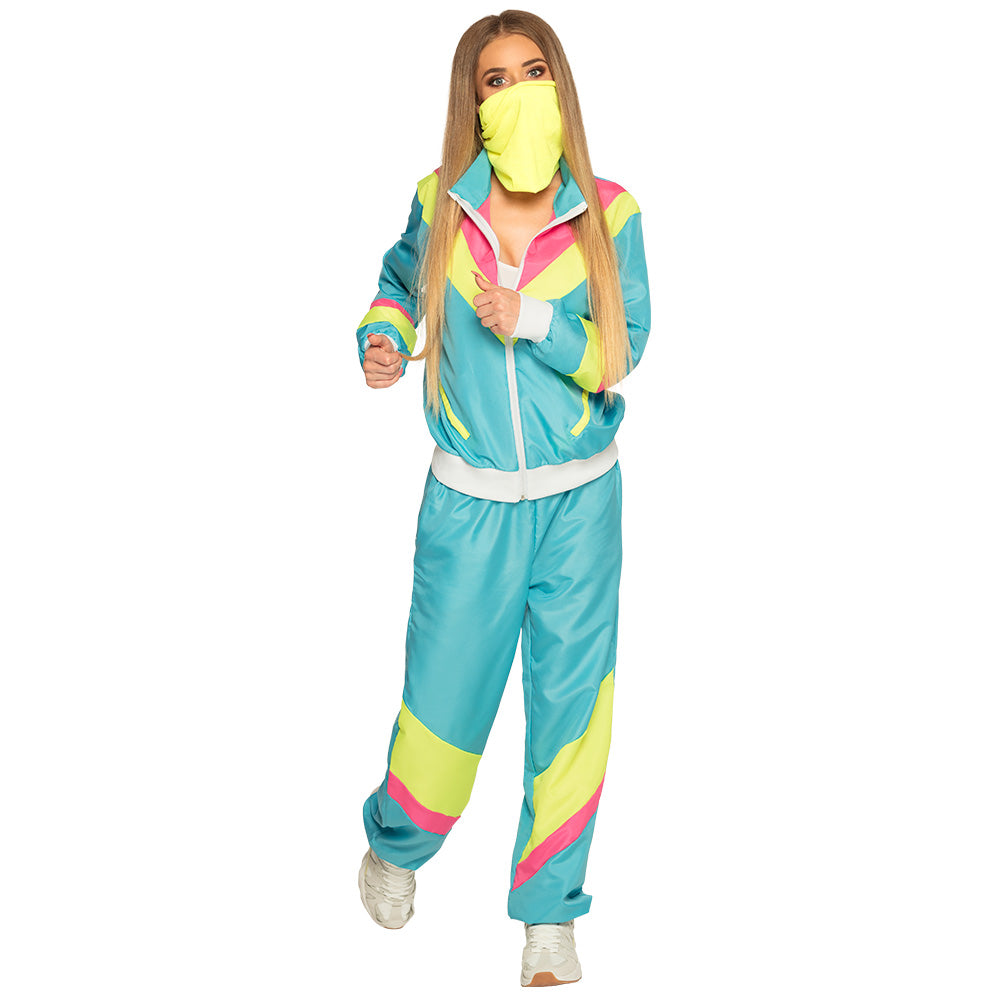 Déguisement Années 80 Femme Combinaison Néon Colorée UV