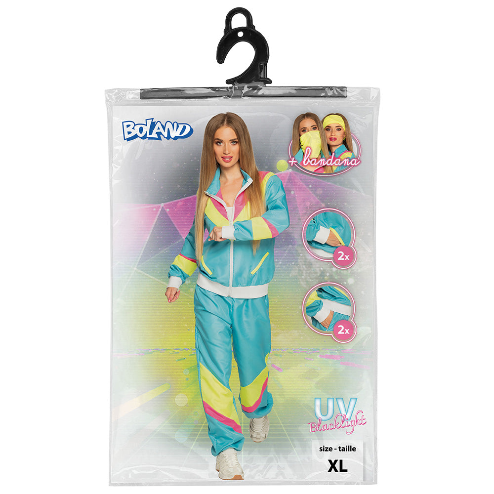 Survêtement Rétro Années 80 UV Blacklight - Déguisement Fluo