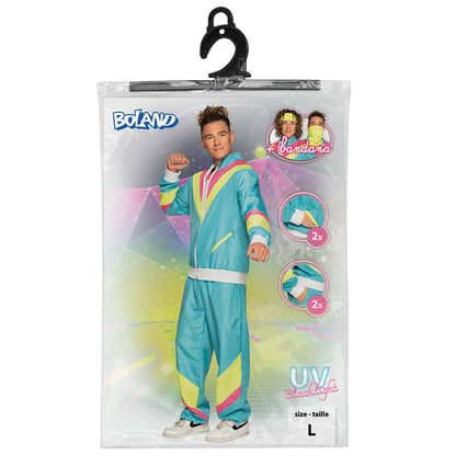 Déguisement Années 80 Survêtement Fluo Homme - UV Blacklight