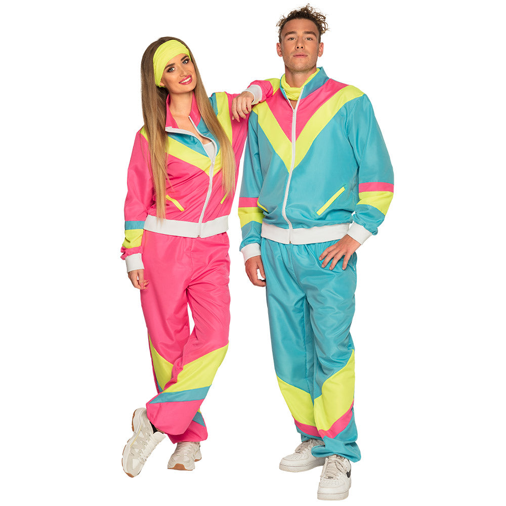 Déguisement Années 80 Survêtement Fluo Homme - UV Blacklight