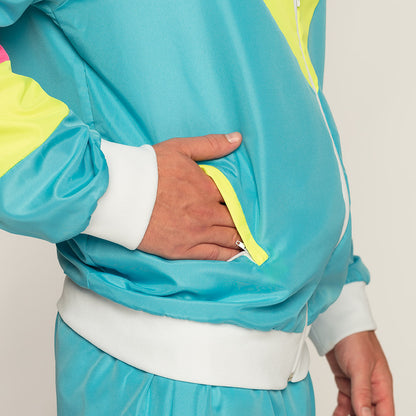 Déguisement Années 80 Neon Turquoise - Survêtement Fluo UV