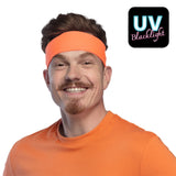 Bandeau Orange Fluo UV Blacklight - Accessoire Années 80
