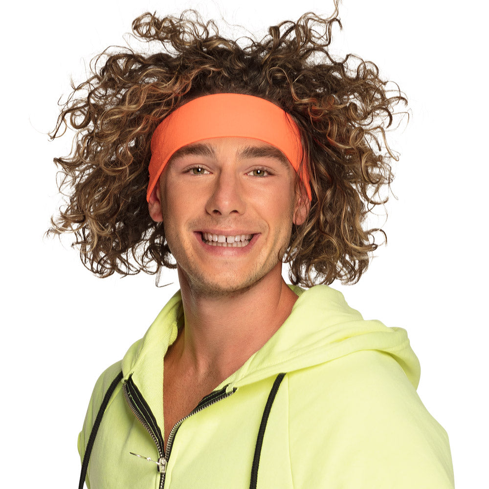 Bandeau Orange Fluo UV Blacklight - Accessoire Années 80