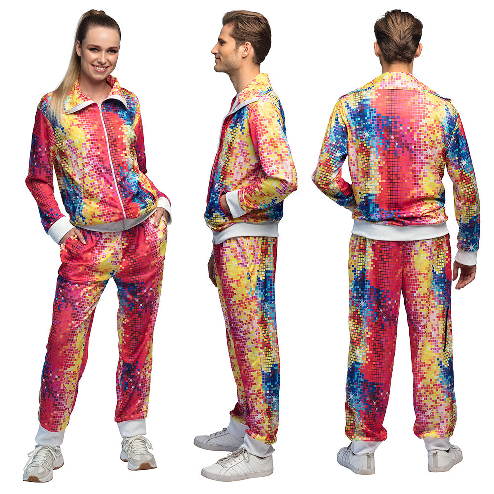 Survêtement Disco Pixelisé Multicolore - Déguisement Années 70