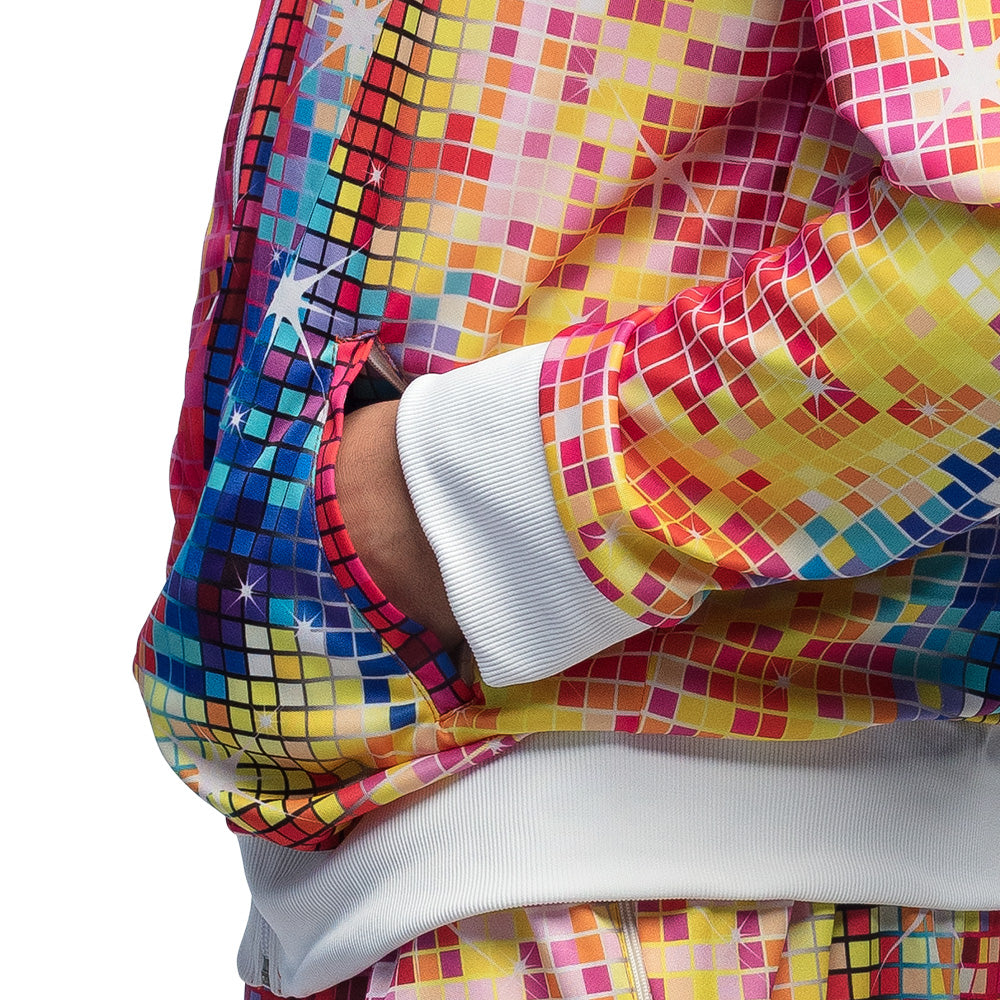 Combinaison Disco Rainbow Sequins Années 70 - Déguisement Premium