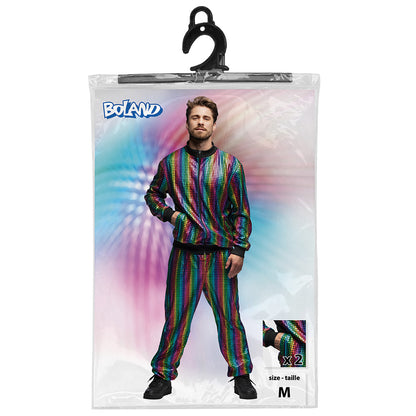Survêtement Sequins Holographique Arc-en-Ciel Disco Adulte