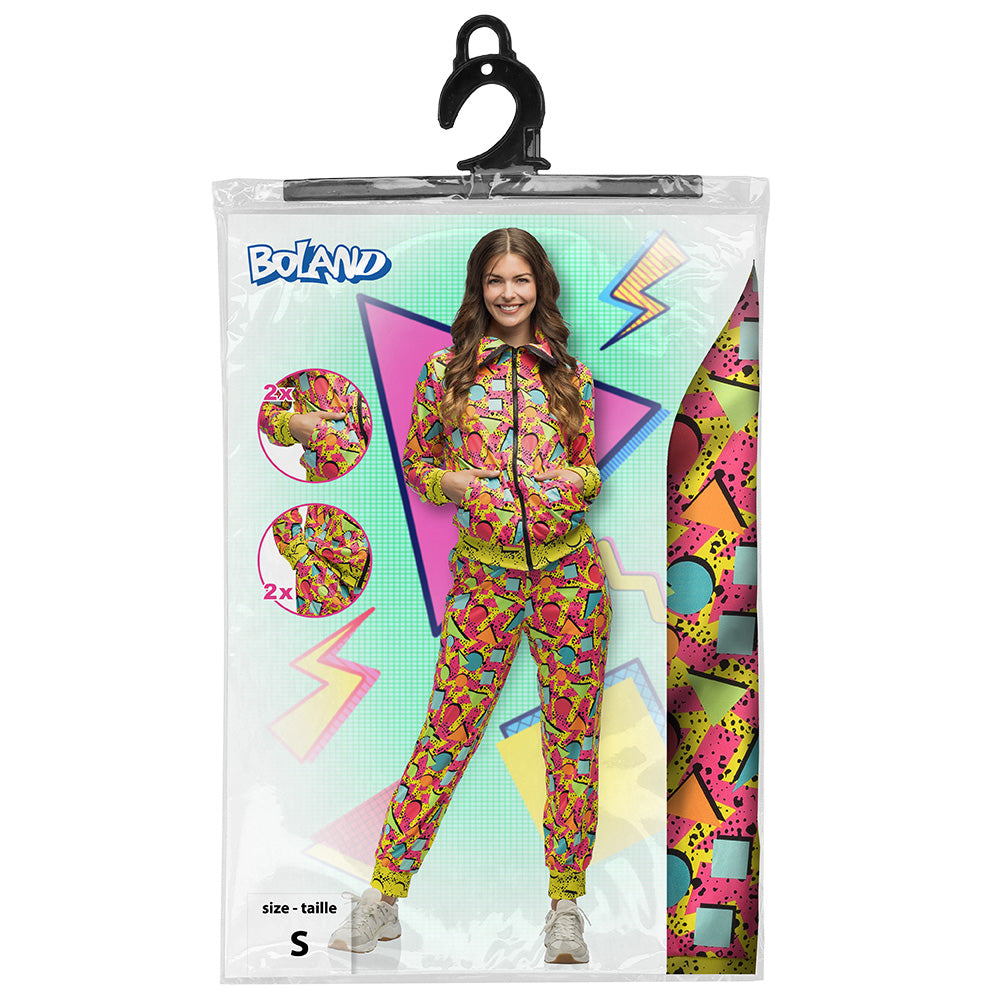 Combinaison UV Blacklight Fluo Géométrique - Déguisement Années 80