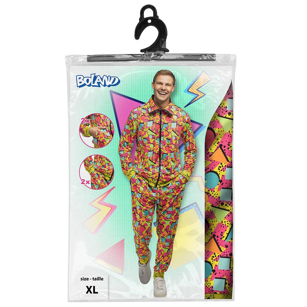 Combinaison Néon Fluo Rétro 80s - Déguisement Adulte UV