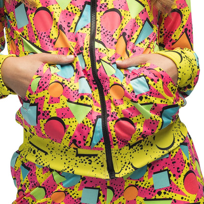 Combinaison Neon Années 80 Fluo UV Blacklight Adulte