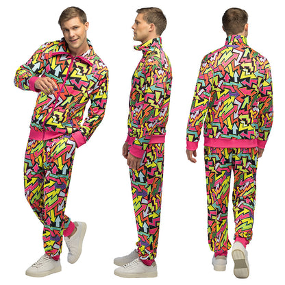Survêtement Lightning Fluo UV Blacklight - Costume Années 80