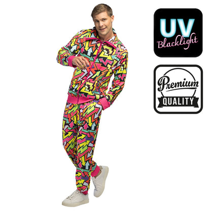 Survêtement Années 80 Néon UV Blacklight | Déguisement Complet