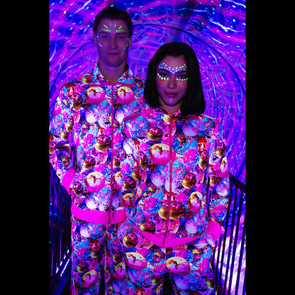 Combinaison Disco Boule à Facettes Fluo UV Blacklight