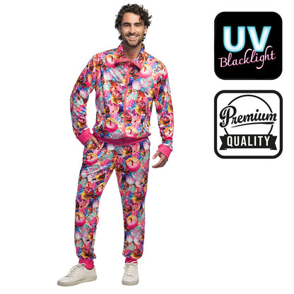 Survêtement Disco Boules à Paillettes UV Blacklight Homme