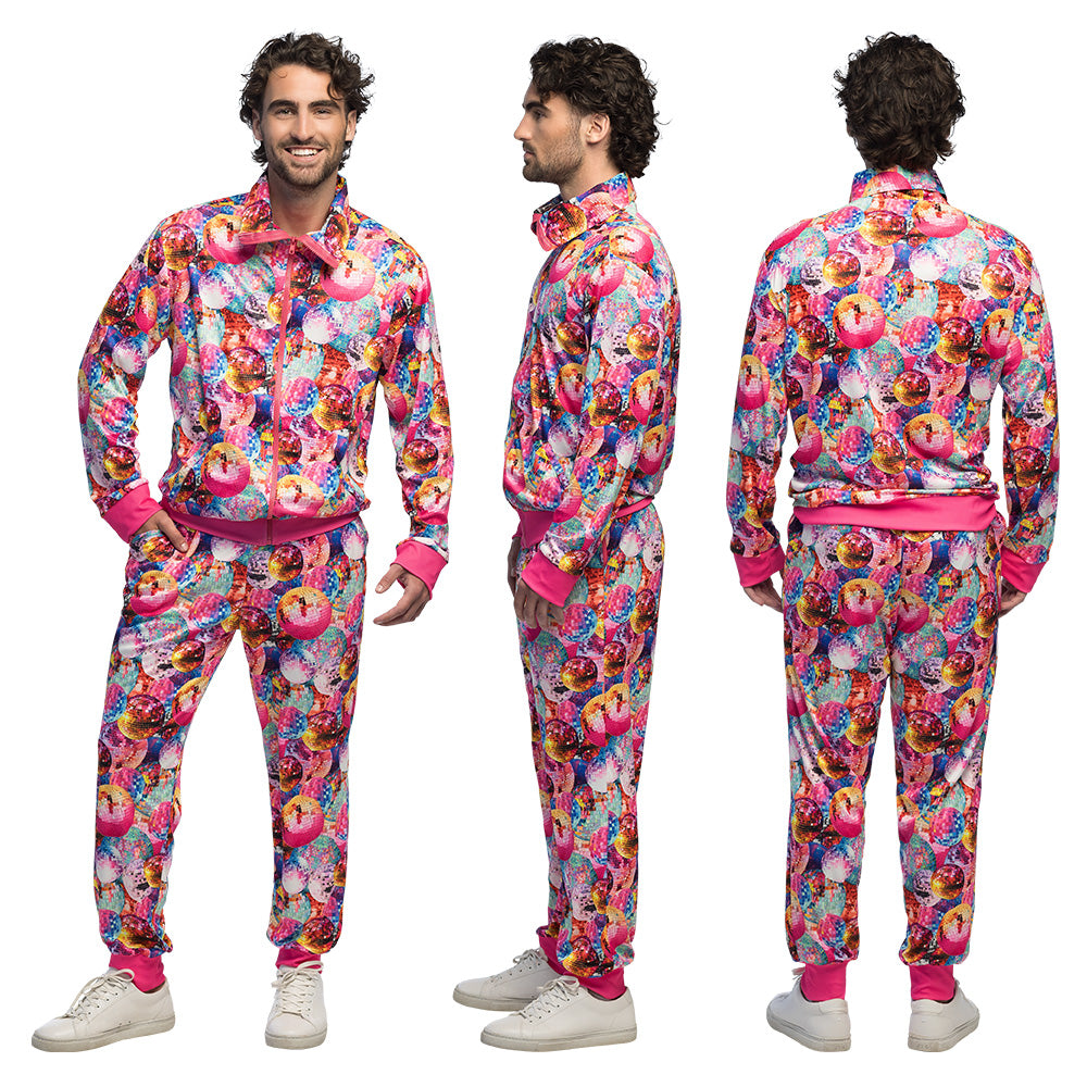 Survêtement Disco Boules à Paillettes UV Blacklight Homme
