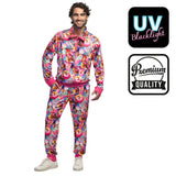 Survêtement Disco Boules à Facettes UV Blacklight Homme