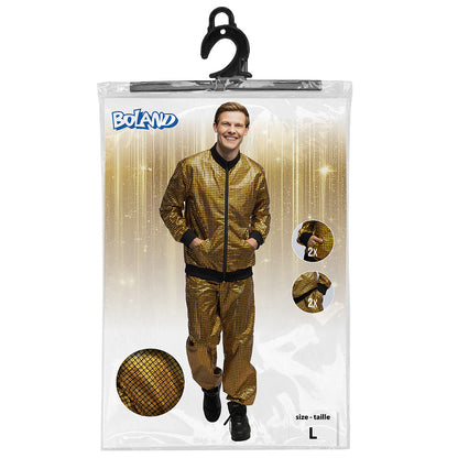 Survêtement Paillettes Or Disco – Costume Adulte Années 70