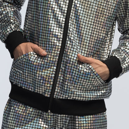 Costume Disco Paillettes Argenté Homme - Tenue Années 70