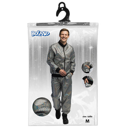 Costume Disco Paillettes Argenté Homme - Tenue Années 70