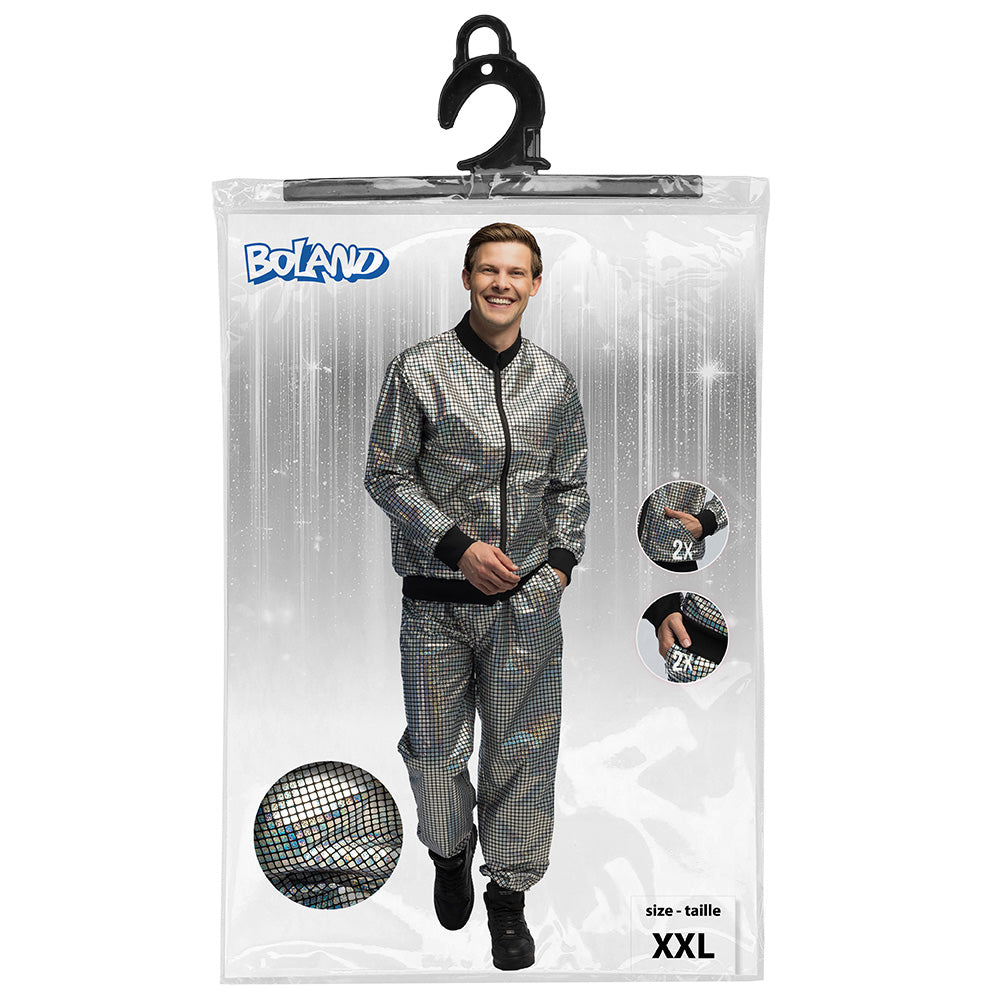 Combinaison Sequins Disco Homme - Costume Brillant XXL