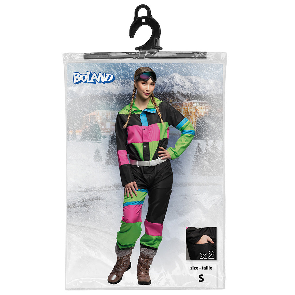 Déguisement Combinaison Ski Rétro Néon Années 80 Femme