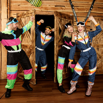 Combinaison Ski Années 80 Fluo Néon - Déguisement Adulte