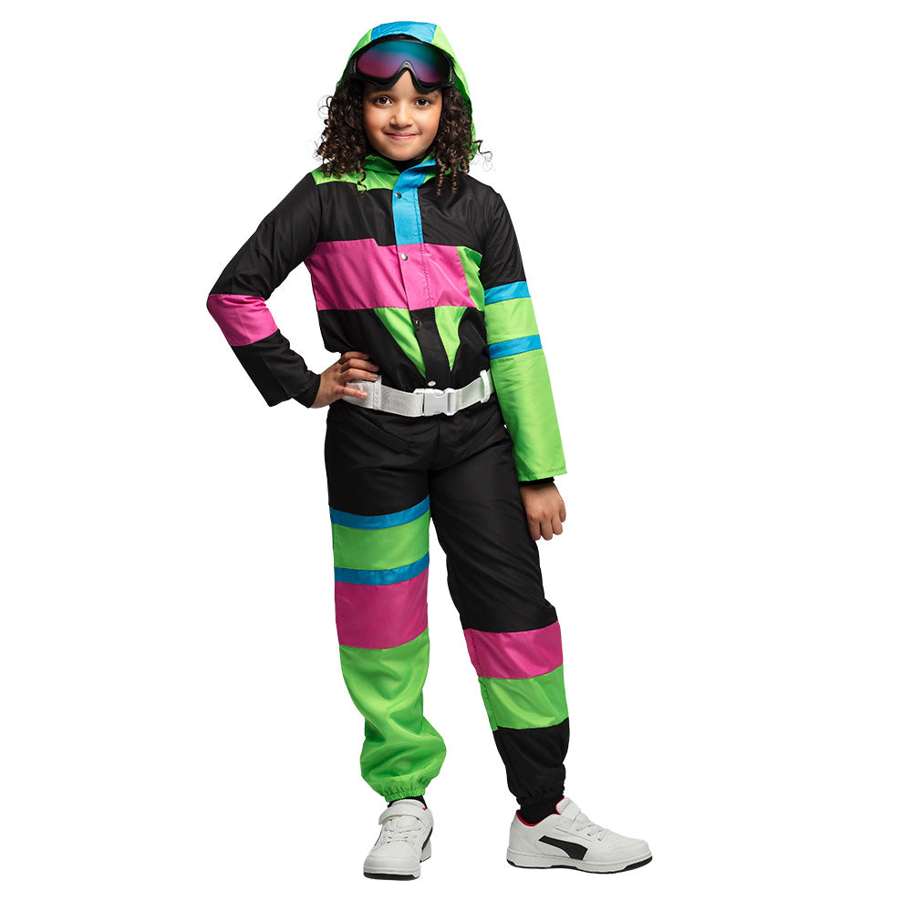 Déguisement Ski Années 80 Enfant - Combinaison Colorée Fluo