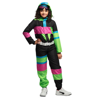 Déguisement Ski Années 80 Enfant - Combinaison Colorée Fluo