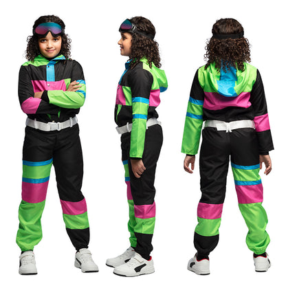 Déguisement Ski Années 80 Fluo Enfant - Costume Complet