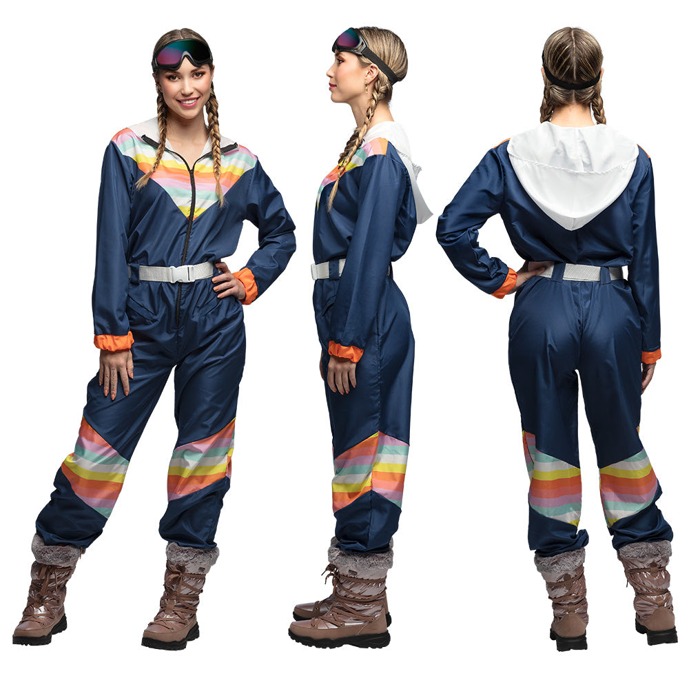 Combinaison Ski Rétro Arc-en-Ciel Années 80 - Déguisement Adulte