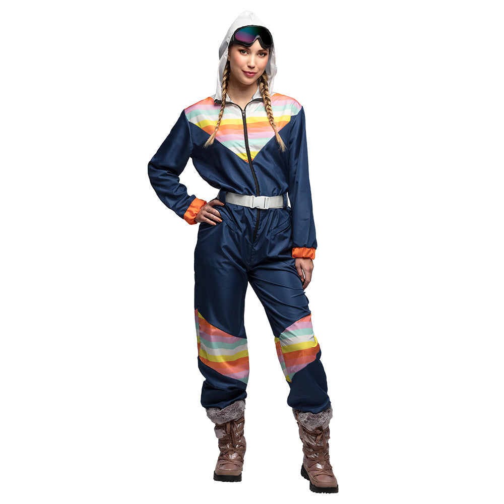 Combinaison Ski Rétro Arc-en-Ciel Années 80 - Déguisement Adulte