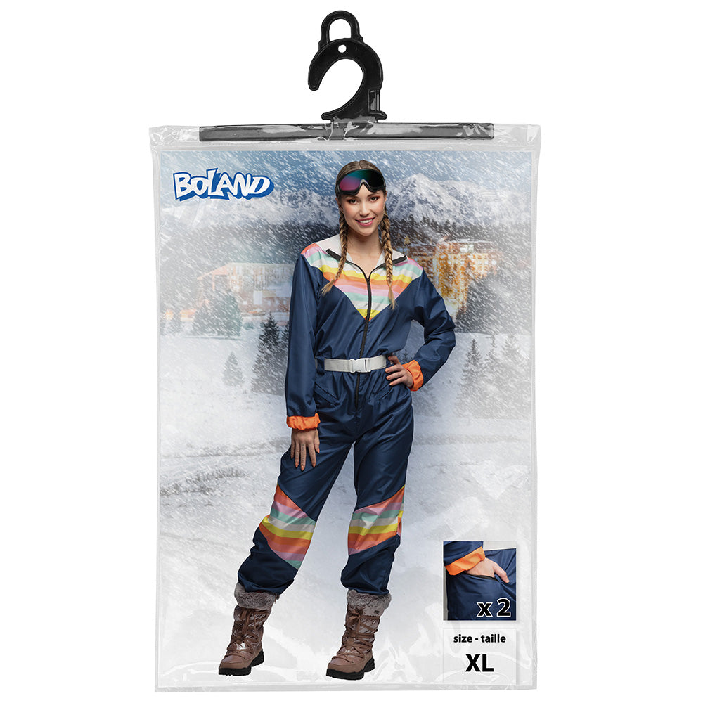Combinaison Ski Années 80 Arc-en-ciel - Déguisement Adulte