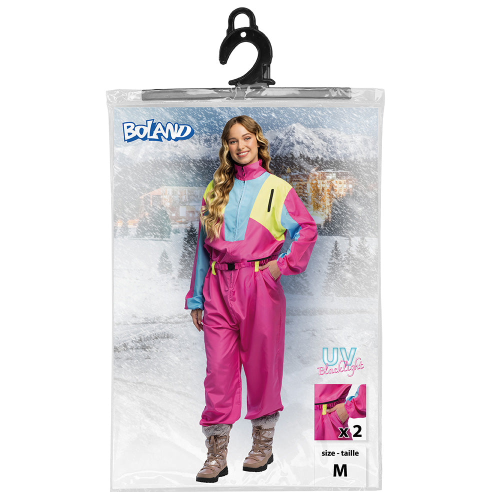 Combinaison Rétro 90s Néon Fluo Blacklight Adulte